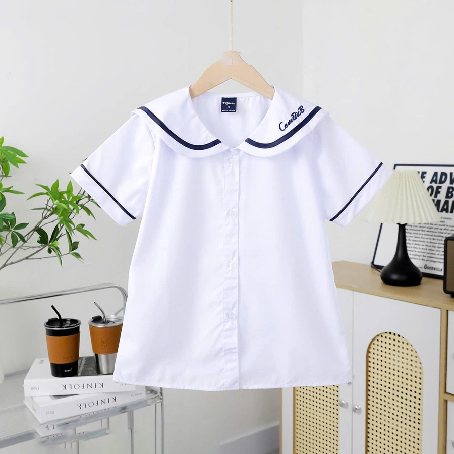 Áo sơ mi ngắn tay tiểu học Ninh Giang